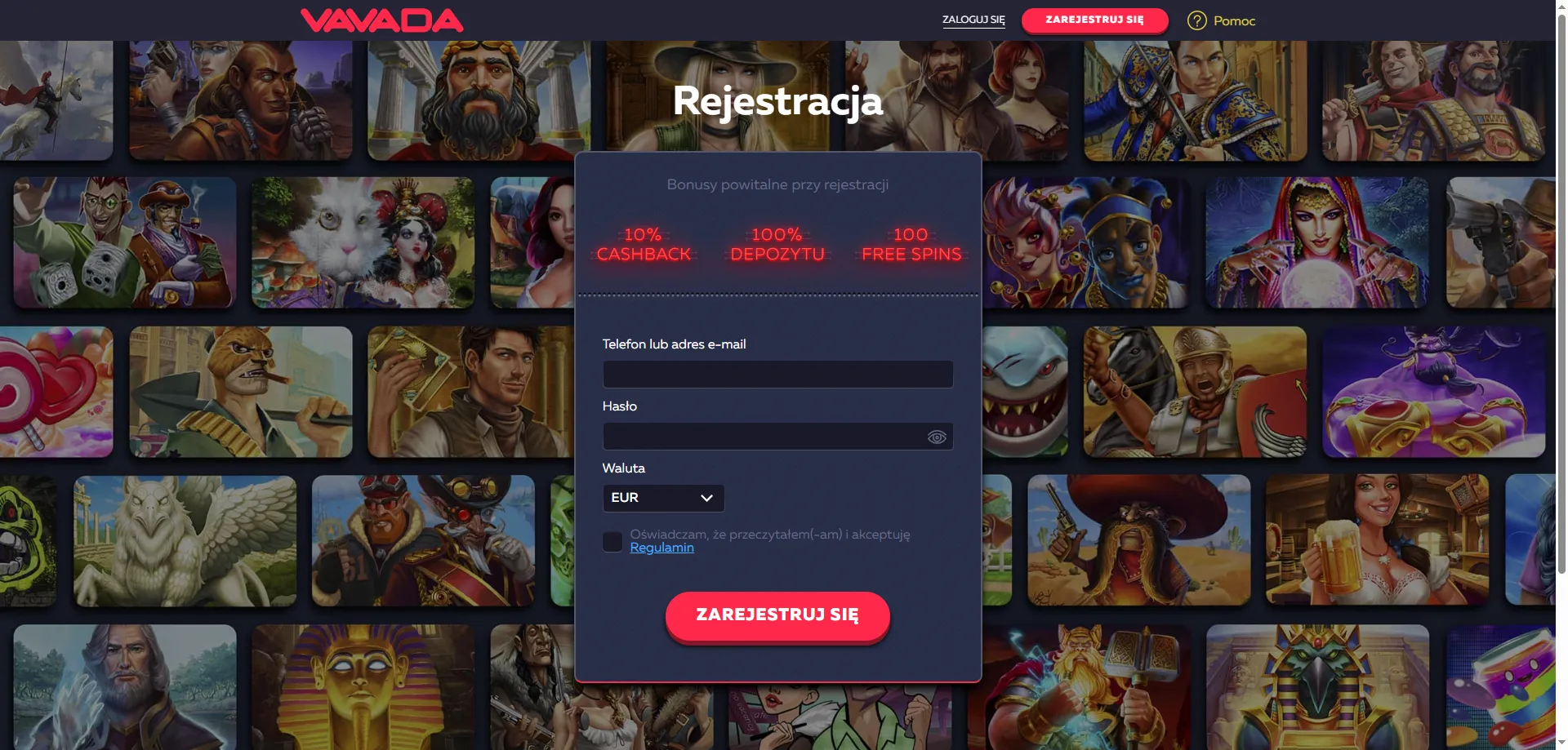 Rejestracja konta w Vavada Casino — krok po kroku